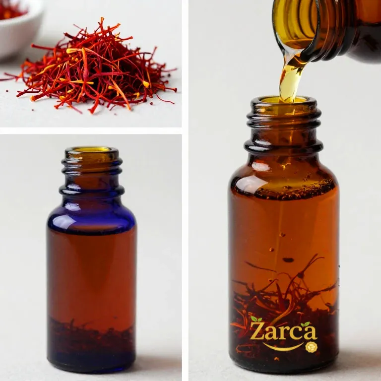 طرز تهیه روغن زعفران برای مو در خانه